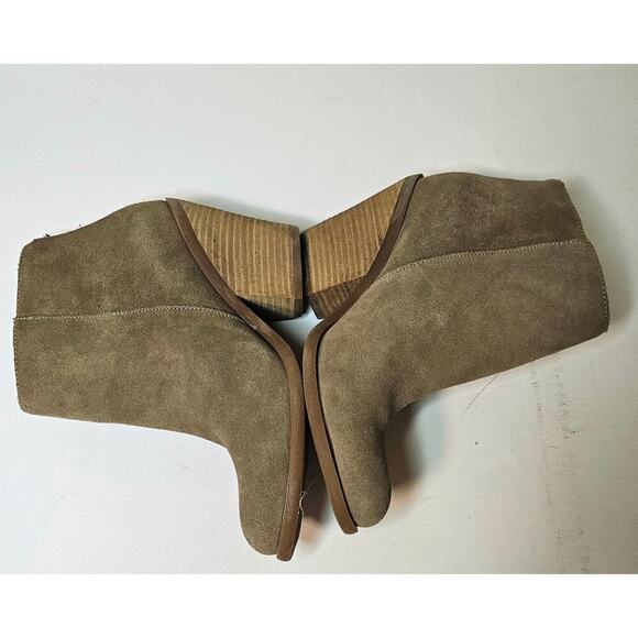 Lucky Brand‎ 8.5B Chunky platform suede Camo Green Ankle Boots. Fall. Stylish. - Picture 7 of 12